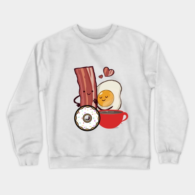 FUNNY Bacon And Eggs Breakfast Crewneck Sweatshirt by SartorisArt1